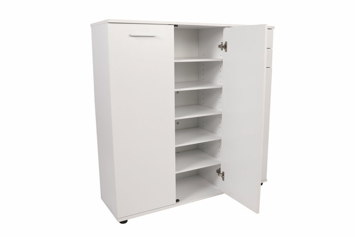 Hanah Home Zapatero Blanco con Dos Cajones